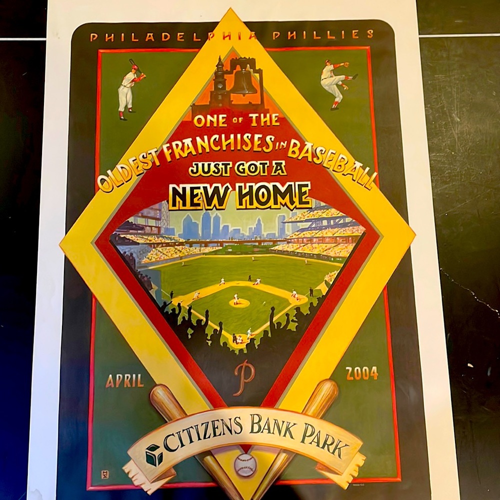 Cititzens Bank Park 2004 commemorative poster. 20.5” x 30”.